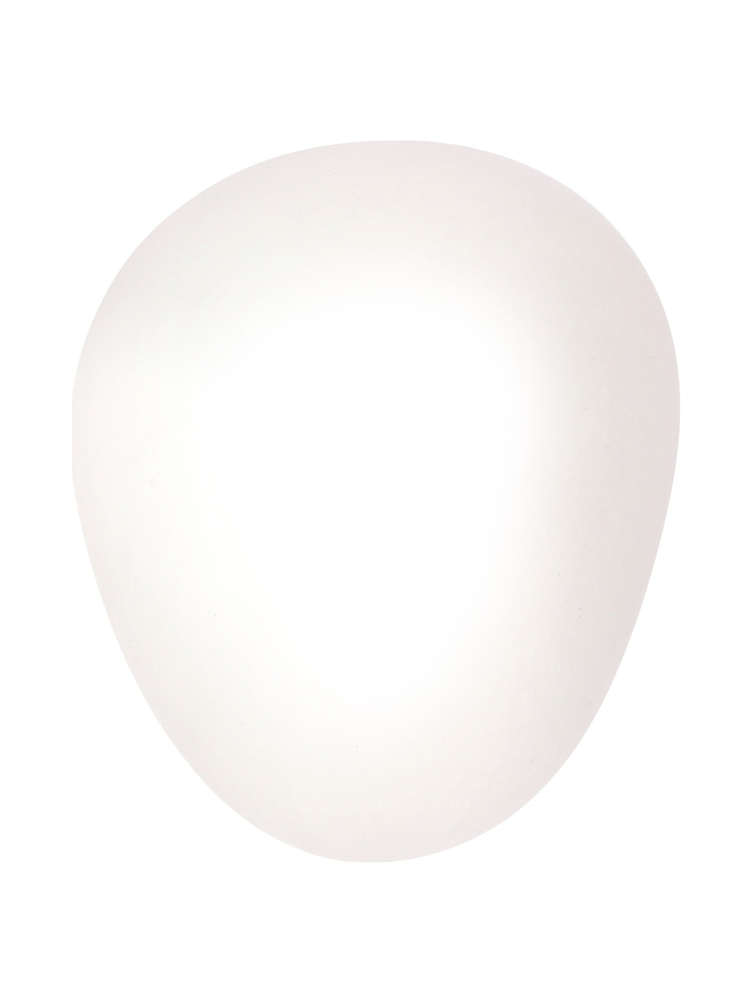 Applique murale galet blanc en acrylique opale, E27, 20 cm applique murale galet blanc en acrylique opale sur fond blanc