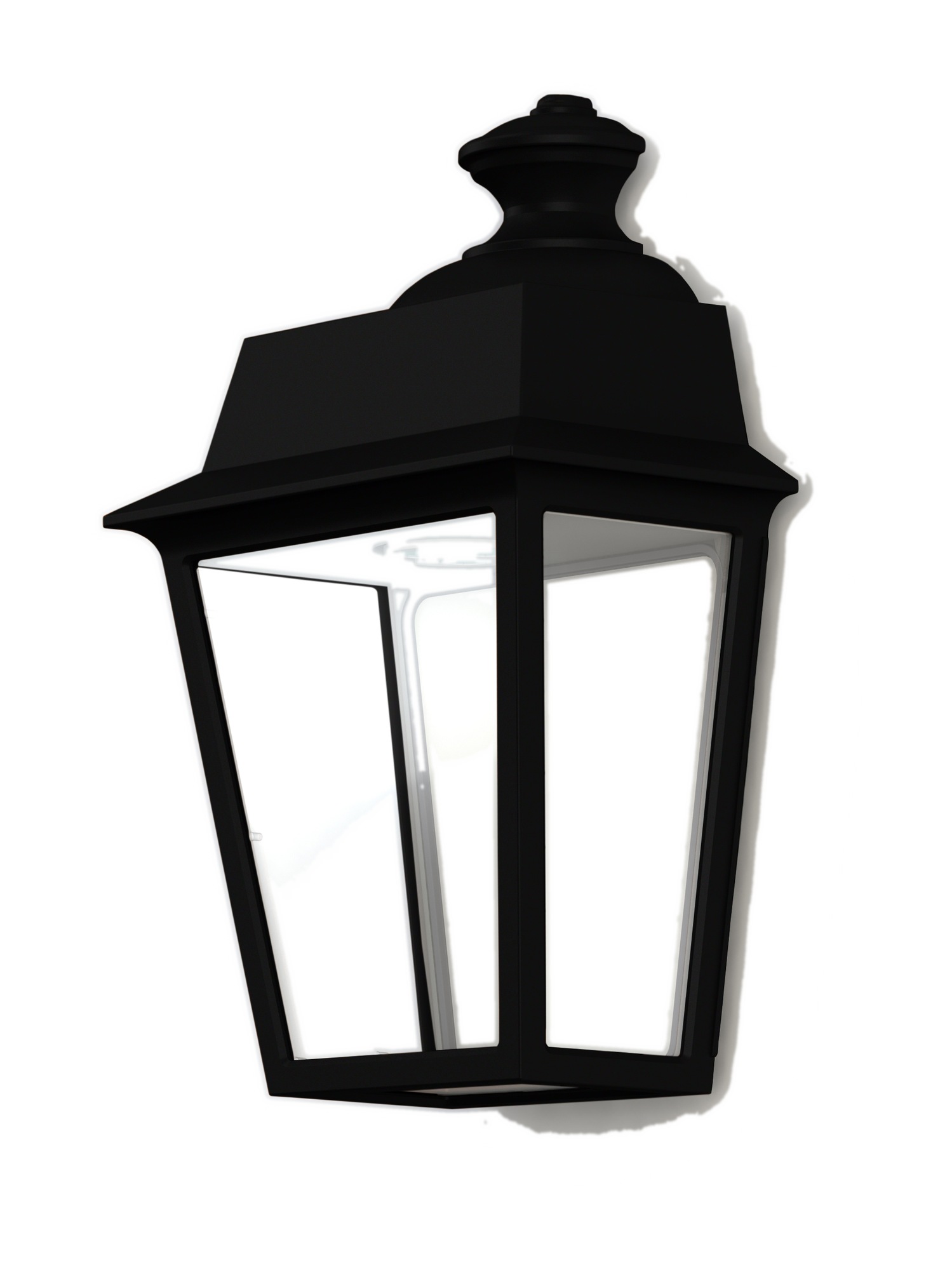 Applique Place des Vosges Évolution en aluminium par Roger Pradier applique Place des Vosges Évolution compacte GU10 LED noire, rendu sur fond blanc
