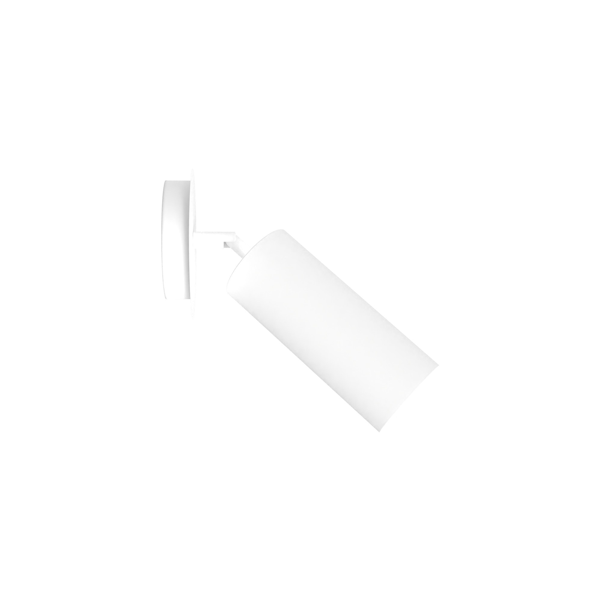 Applique plafonnier Zila en métal par Robin Lamps applique plafonnier Zila blanc mat, vue de profil sur fond blanc
