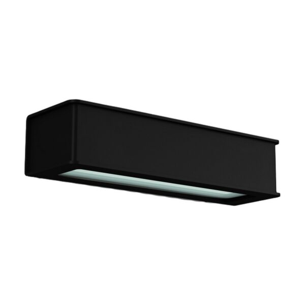 applique Plémo en aluminium noir velours éclairage vers le bas, rendu sur fond blanc