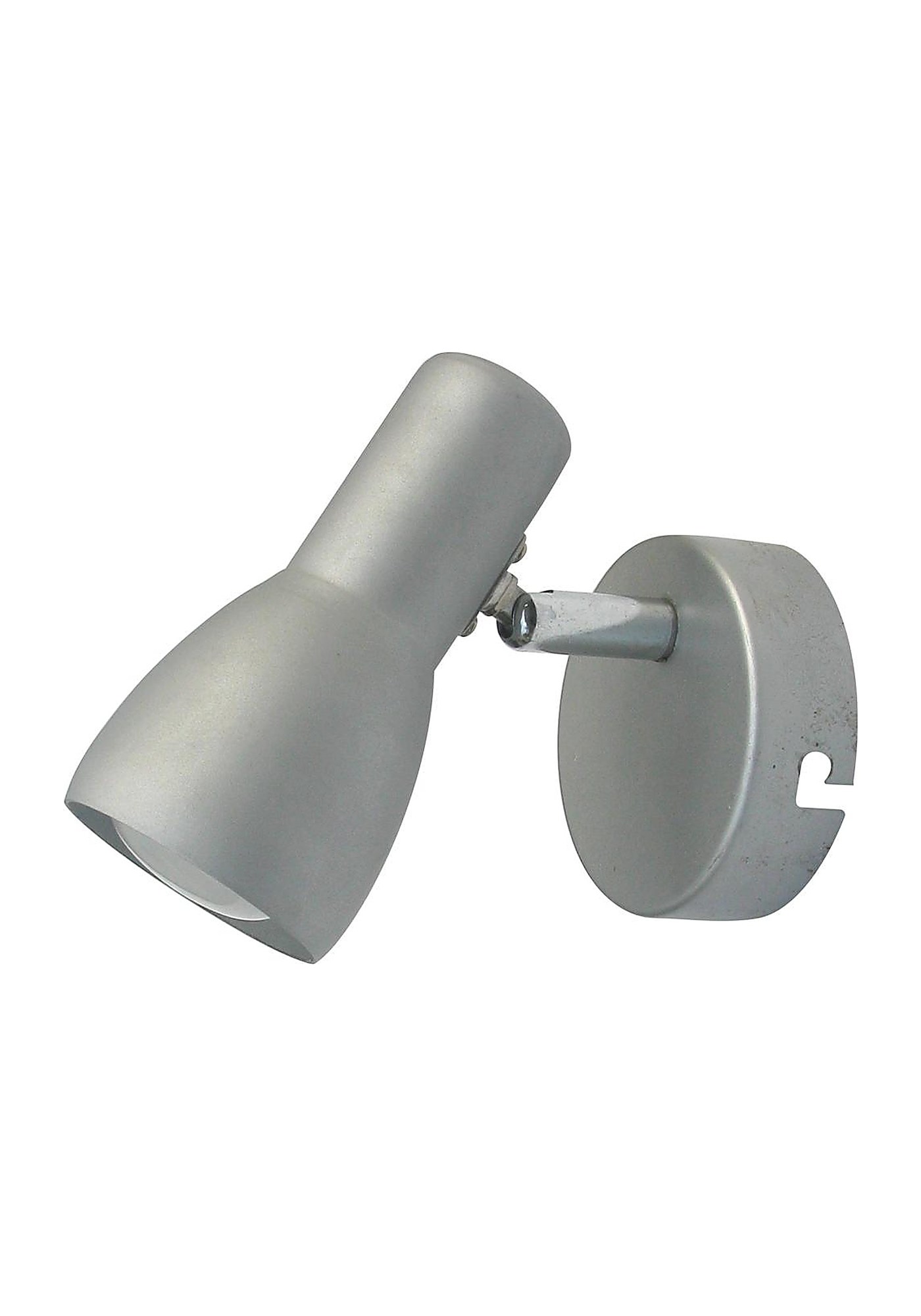 Applique murale spot orientable pour chambre d'enfant, E14, 5 coloris applique spot enfant coloris gris argenté sur fond blanc