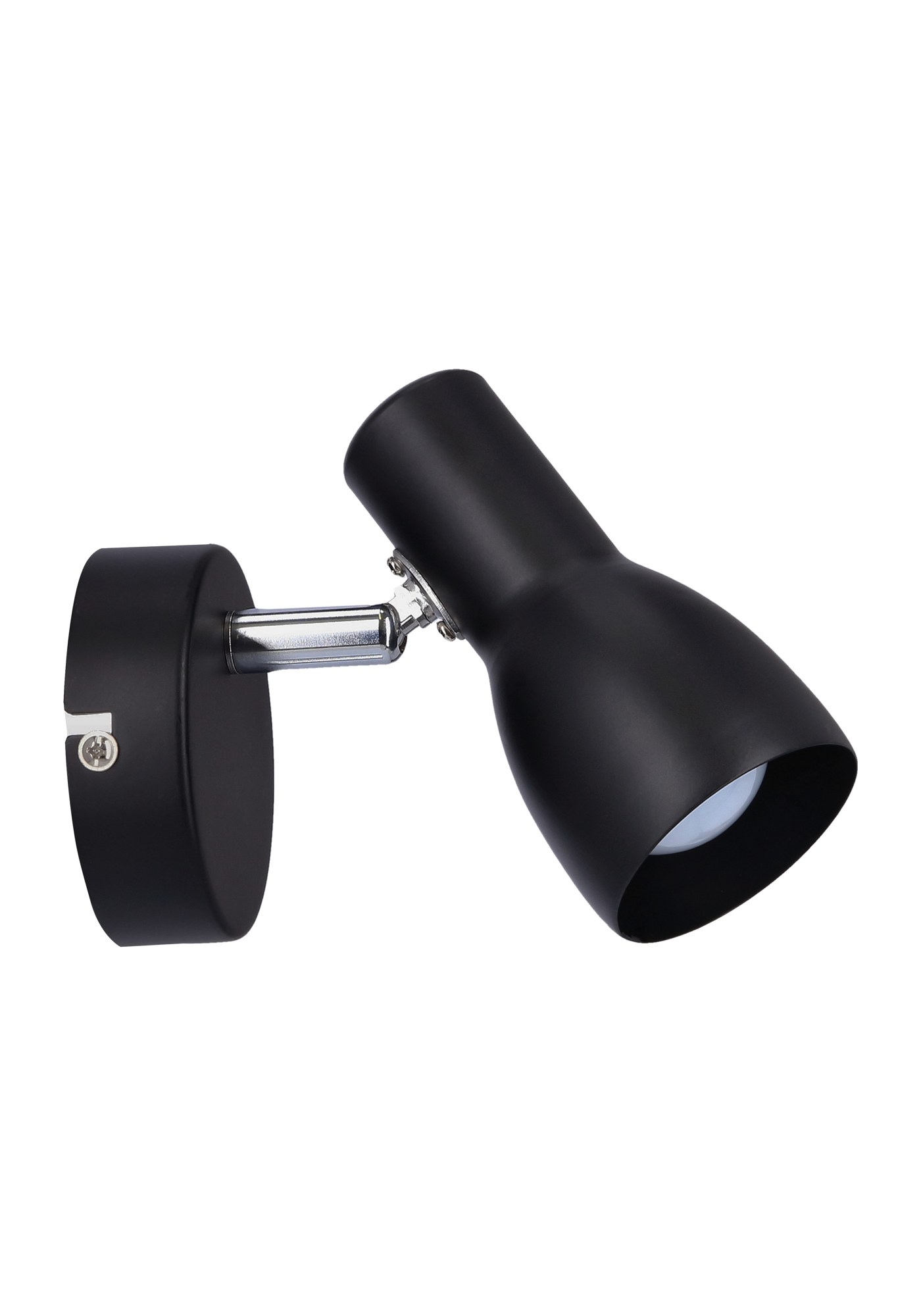 Applique murale spot orientable pour chambre d'enfant, E14, 5 coloris applique spot enfant coloris noir mat sur fond blanc