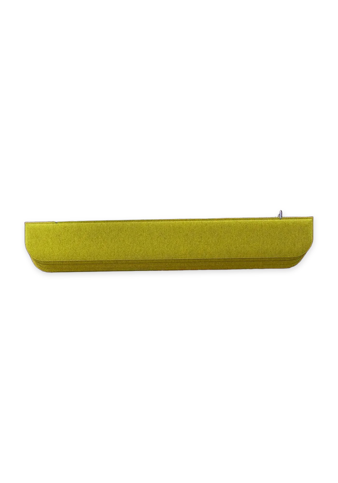 Baffle acoustique Kayak par Slalom, suspendu au plafond baffle acoustique plafond Slalom Kayak en feutre vert anis, fond blanc