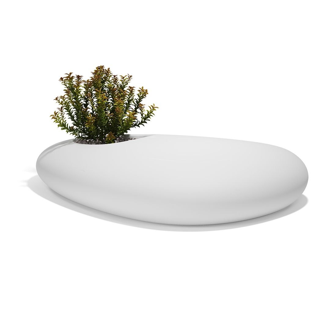 Banc Stone en polyéthylène au design contemporain par Stefano Giovannoni & Elisa Gargan x Vondom banc Stone Vondom coloris Blanc