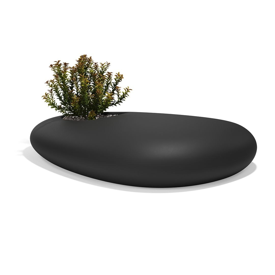 Banc Stone en polyéthylène au design contemporain par Stefano Giovannoni & Elisa Gargan x Vondom banc Stone Vondom coloris Noir