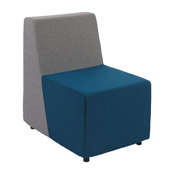 Banquette accueil bicolore : chauffeuse 1 place assortie