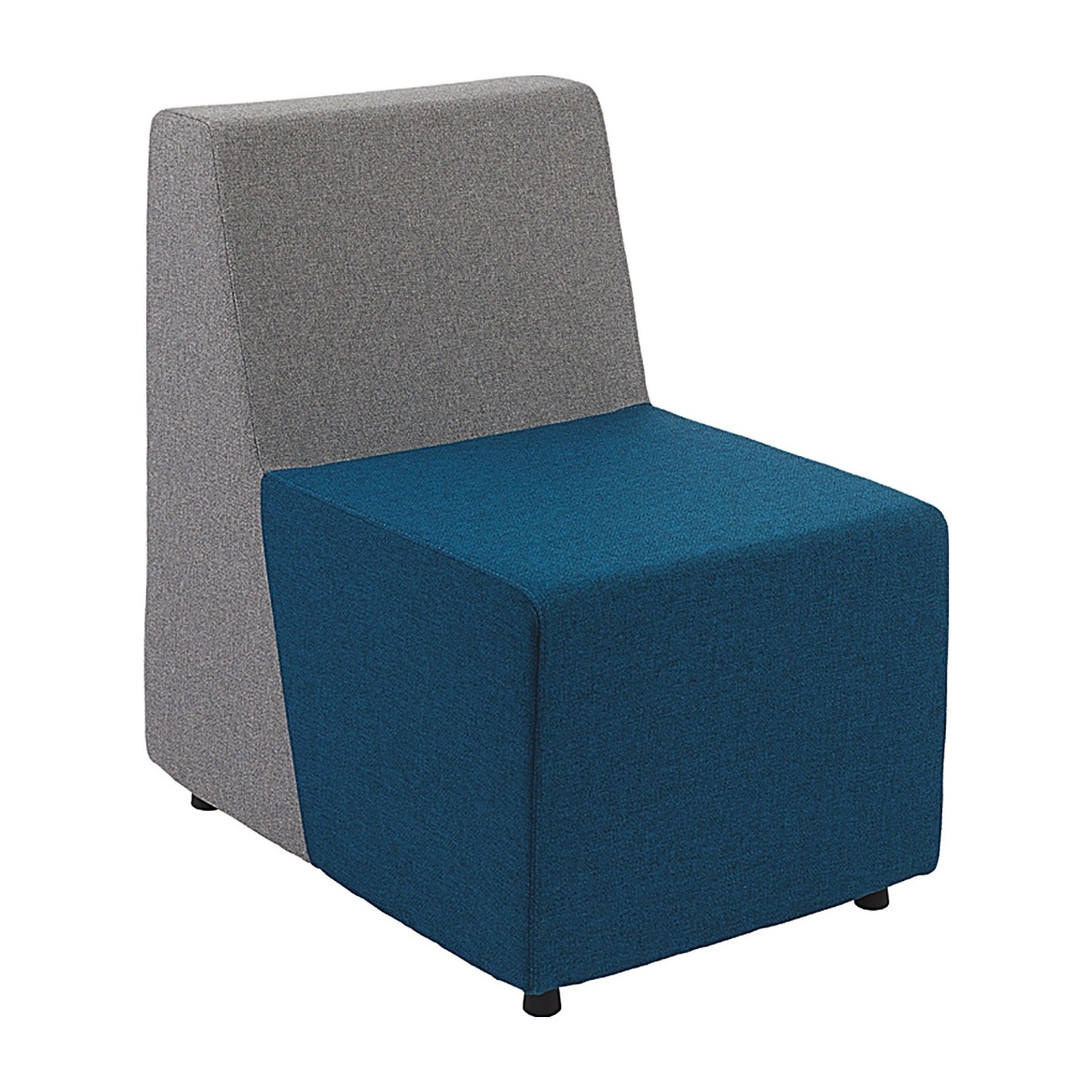 Banquette accueil bicolore : chauffeuse 1 place assortie