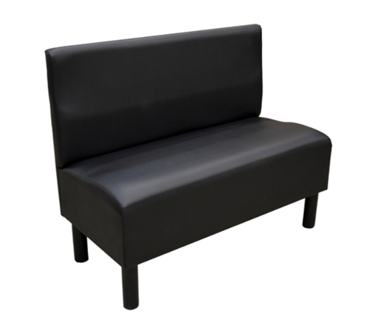 Banquette professionnelle 120 cm, dossier droit, devis pro Banquette professionnelle 120 cm en simili noir