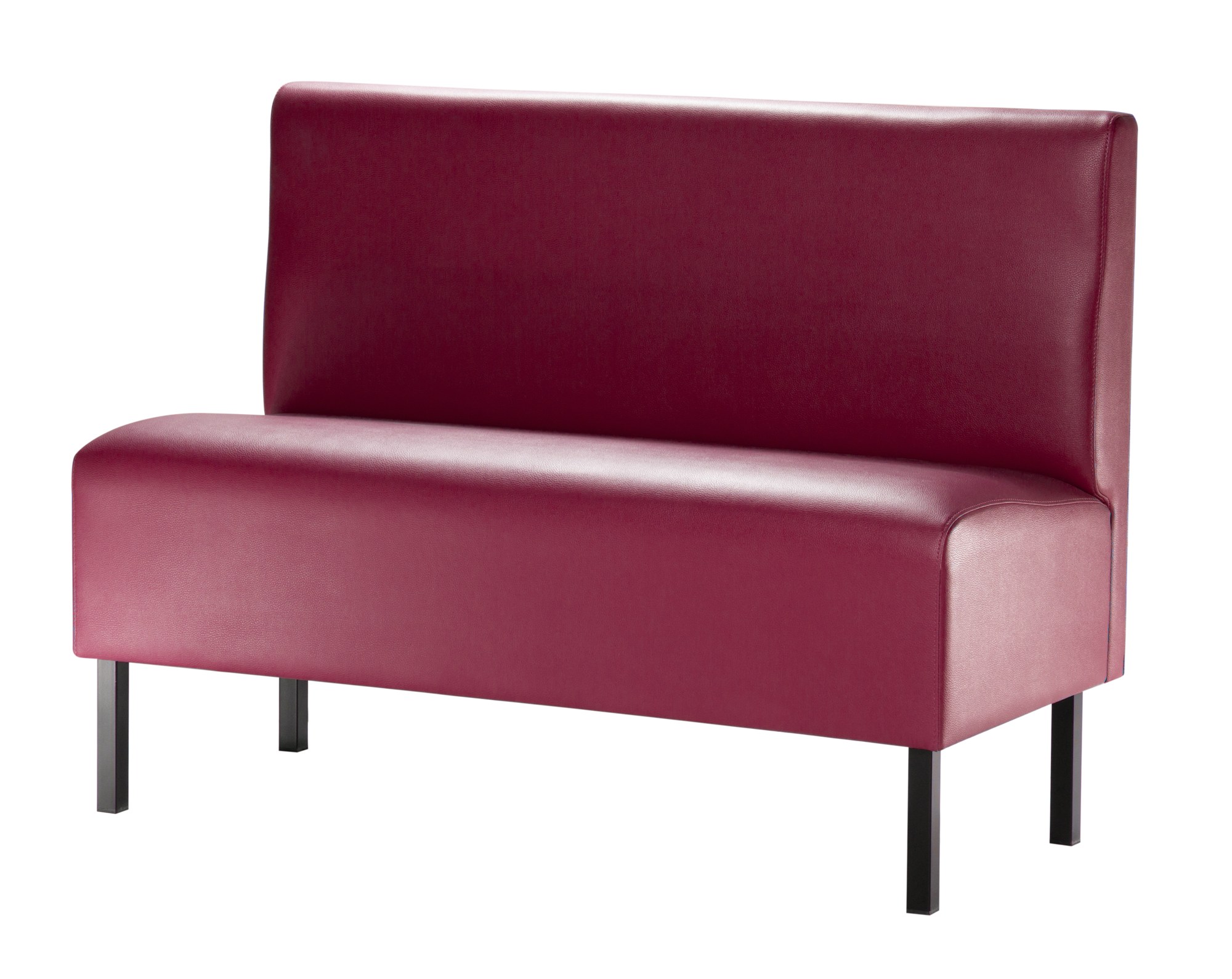 Banquette professionnelle 120 cm, dossier droit, devis pro Banquette professionnelle 120 cm dossier droit en simili rouge