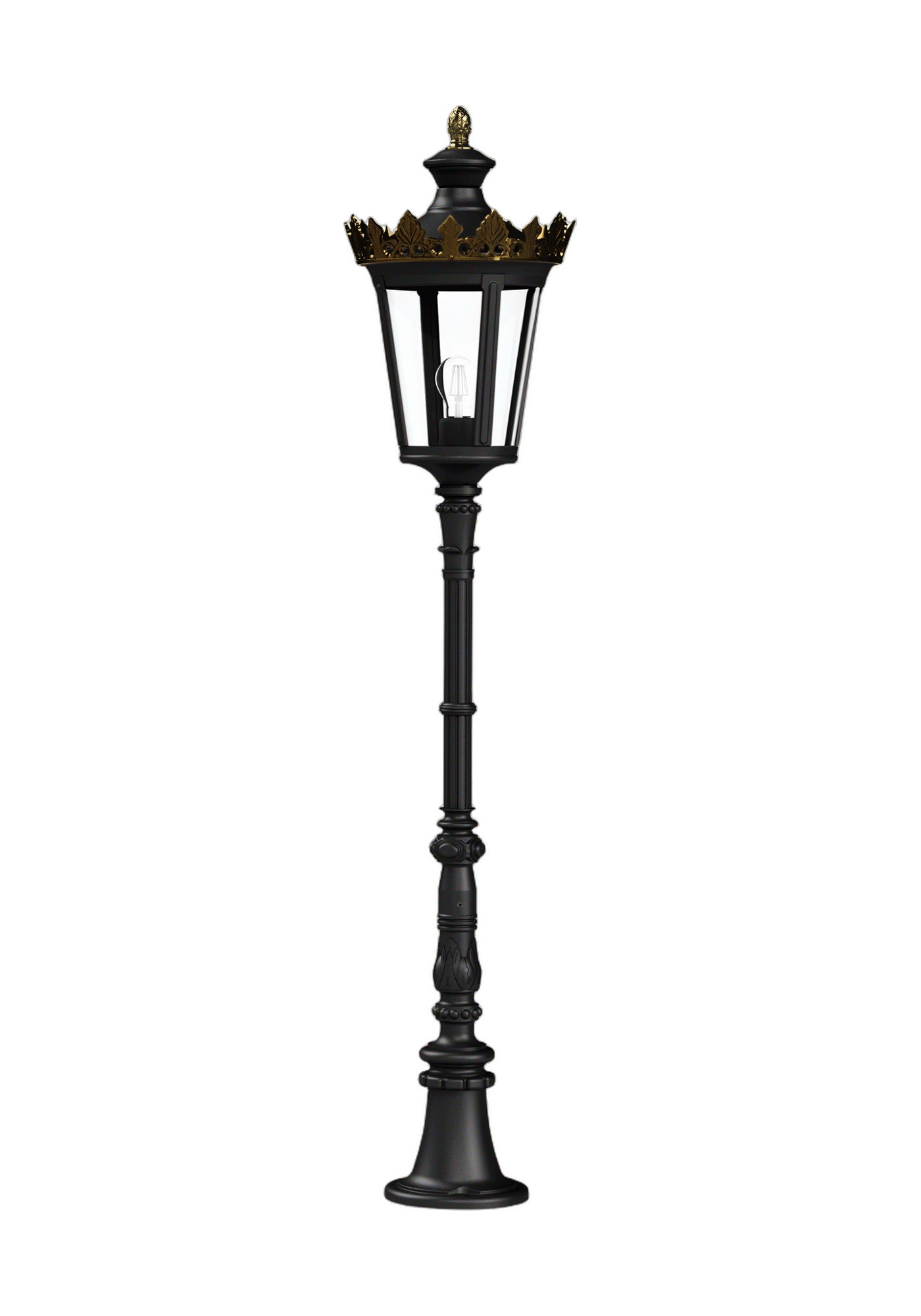Borne Louvre en aluminium et verre par Roger Pradier, 3 hauteurs borne Louvre Roger Pradier de 1404 mm de haut en aluminium noir foncé, rendu sur fond blanc
