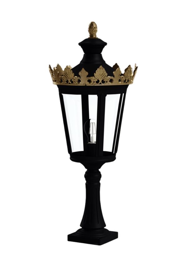 borne Louvre Roger Pradier de 724 mm de haut en aluminium noir foncé, rendu sur fond blanc