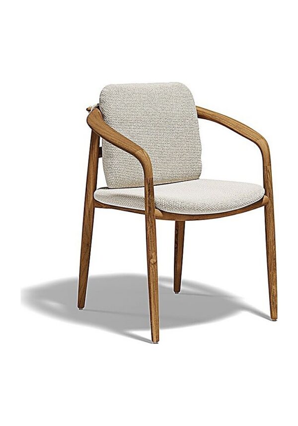 chaise Fusta Vondom en teck, fond blanc