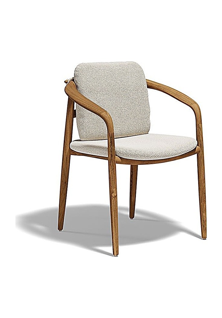chaise Fusta Vondom en teck, fond blanc