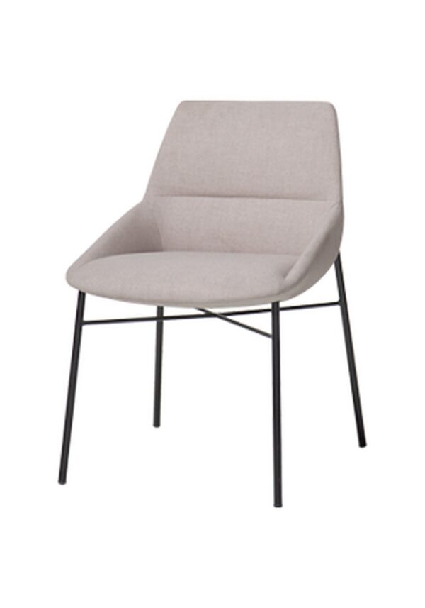 chaise restaurant Inclass Dunas XS sur 4 pieds acier, fond blanc