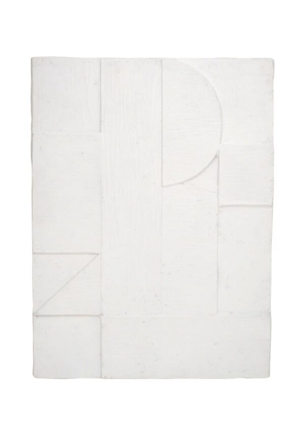 décoration murale écomix Nuturi Urban Nature Culture, relief de blocs blanc mat sur fond blanc