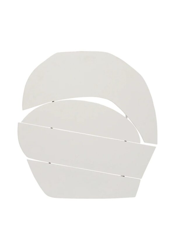 décoration murale MDF Bloc de bois Urban Nature Culture, relief en quatre éléments, coloris blanc cassé sur fond blanc
