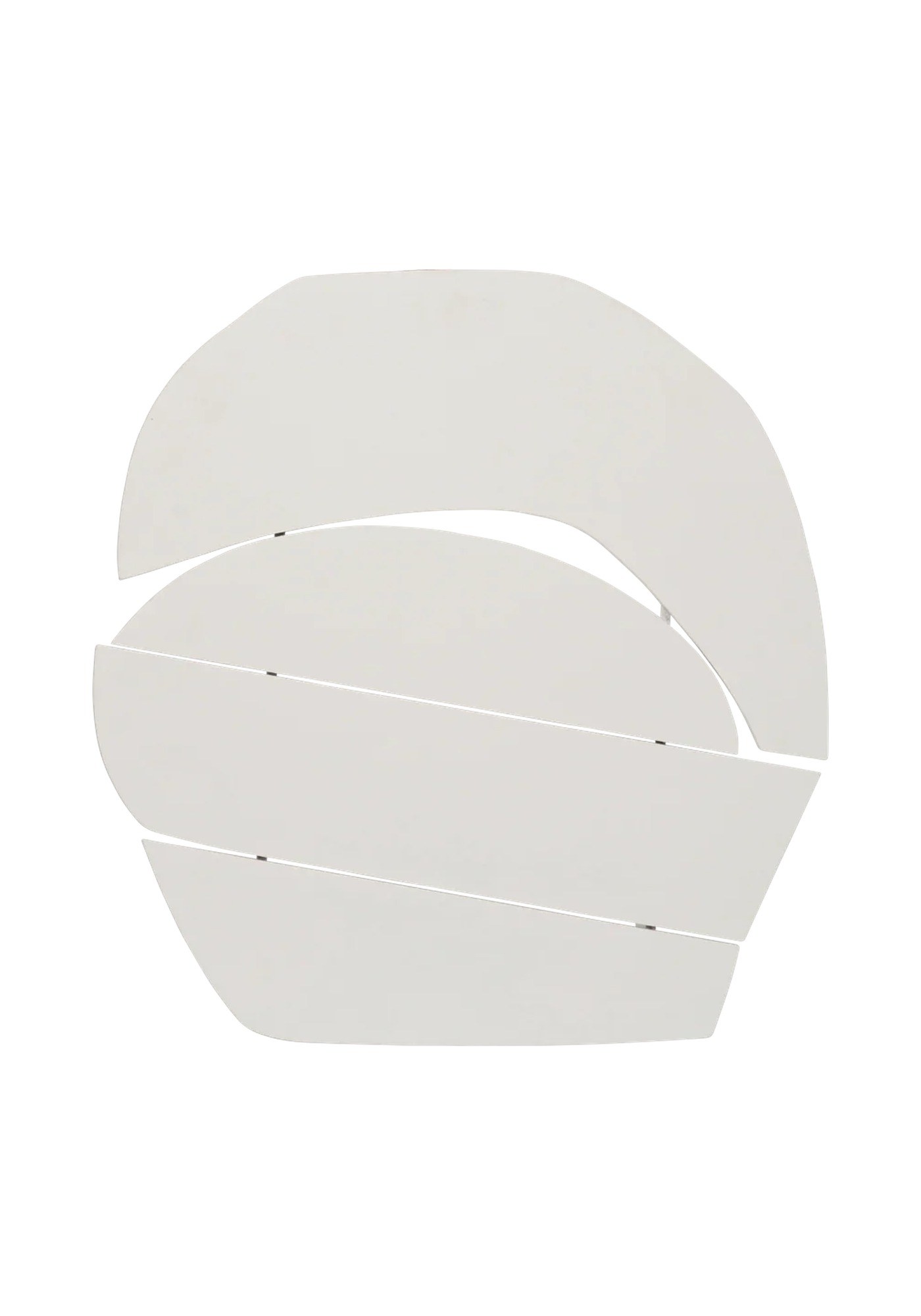 Décoration murale Bloc de bois par Urban Nature Culture, MDF mat décoration murale MDF Bloc de bois Urban Nature Culture, relief en quatre éléments, coloris blanc cassé sur fond blanc