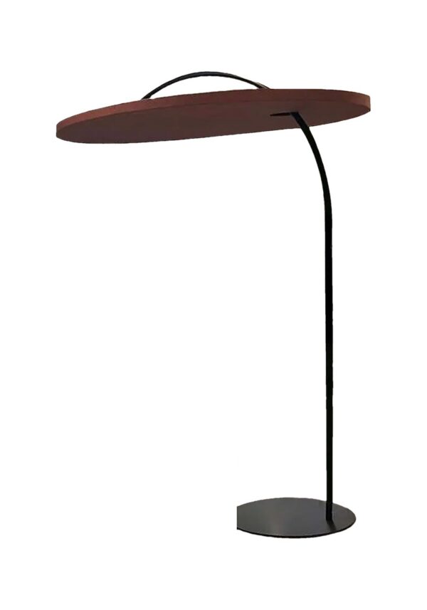 disque acoustique sur pied Slalom HAT, mât courbe noir et plateau absorbant, fond blanc