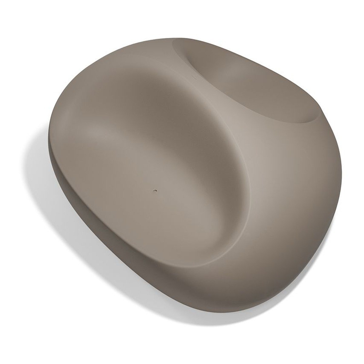 Double fauteuil Stone en polyéthylène au design contemporain par Stefano Giovannoni & Elisa Gargan x Vondom double fauteuil Stone Vondom coloris Taupe