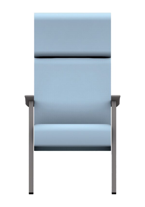 Fauteuil de repos EHPAD à dossier haut avec appui-tête rabattable