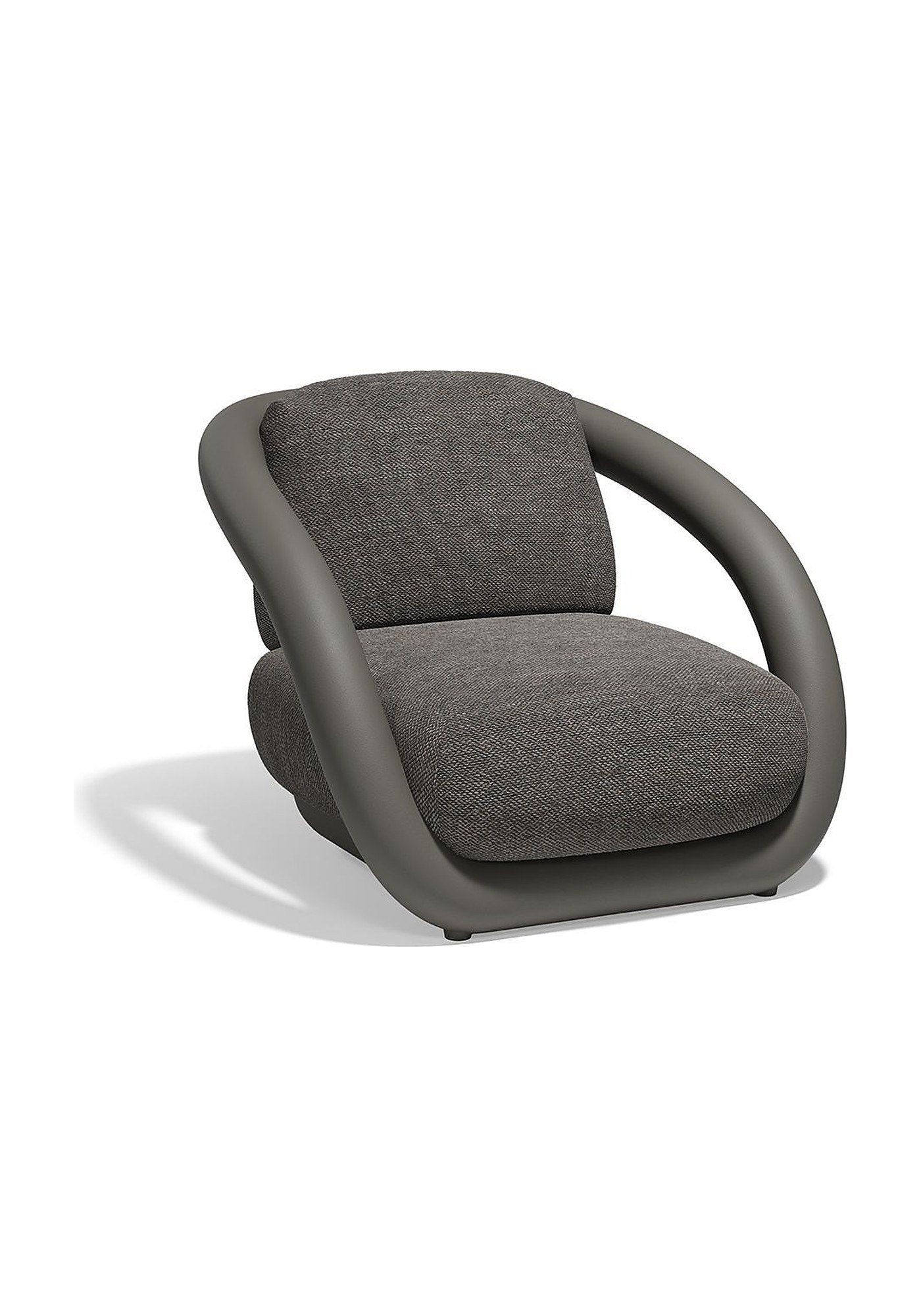 Fauteuil lounge Mel en polyéthylène et tissu au design contemporain par Ramón Esteve x Vondom fauteuil lounge Mel Vondom coloris Anthracite