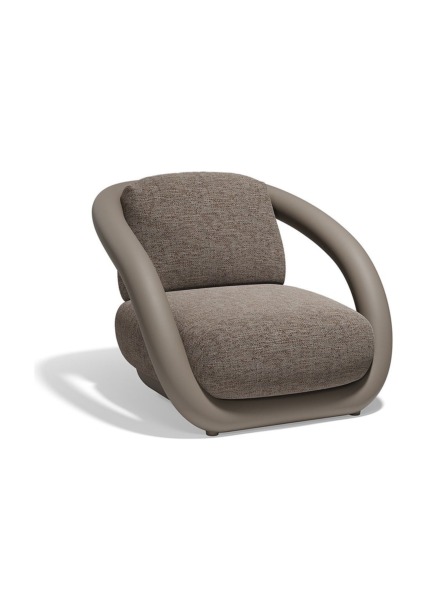 Fauteuil lounge Mel en polyéthylène et tissu au design contemporain par Ramón Esteve x Vondom fauteuil lounge Mel Vondom coloris Taupe