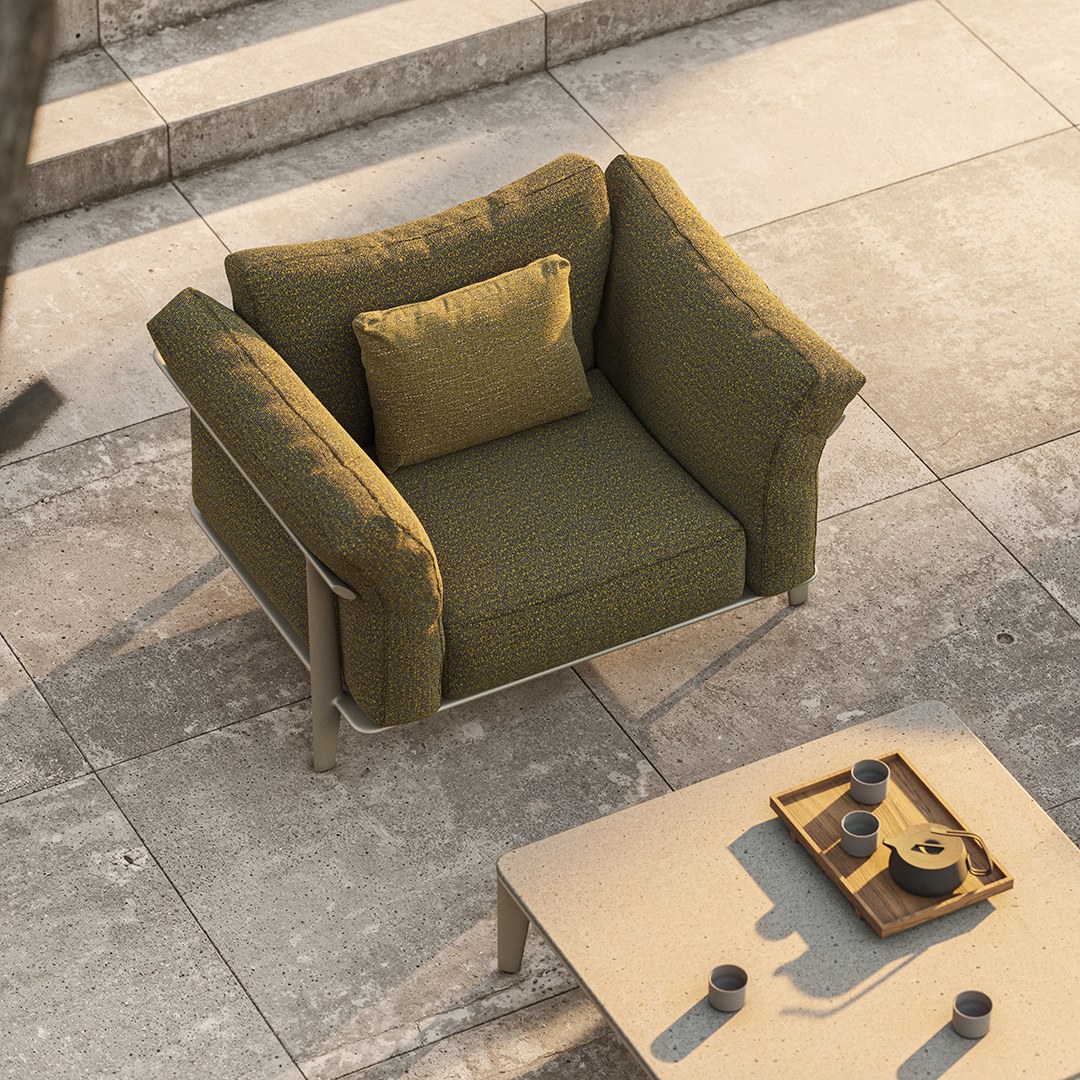 fauteuil lounge Pasadena Vondom en situation, vue plongeante