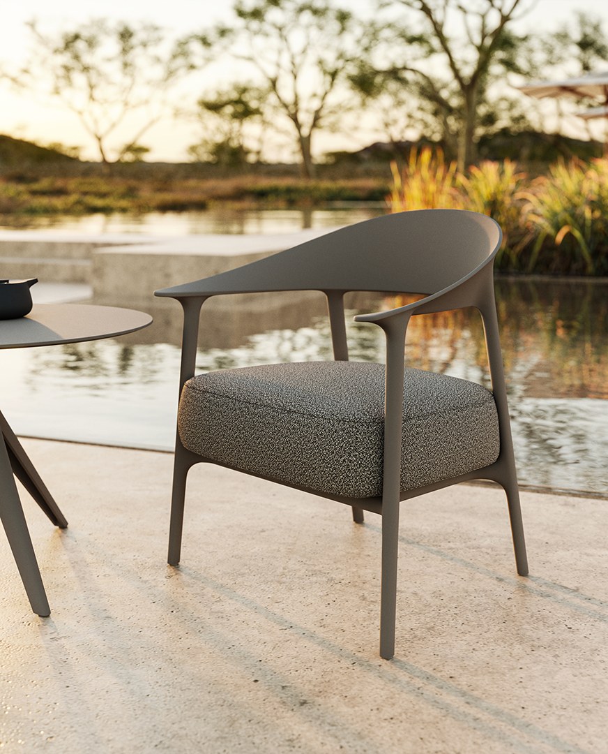 fauteuil rembourré Africa Vondom en situation, photo d'ambiance
