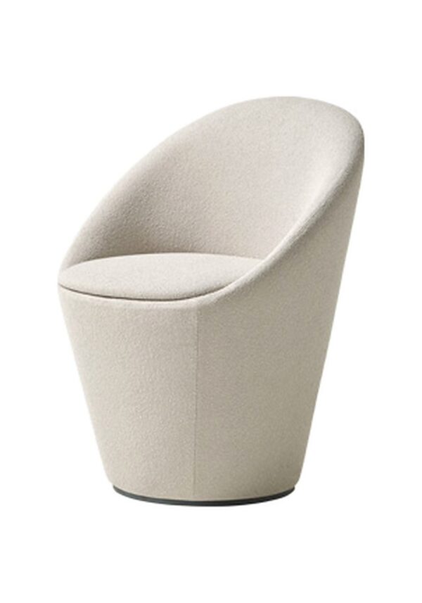 fauteuil restaurant Inclass Wabao beige, fond blanc
