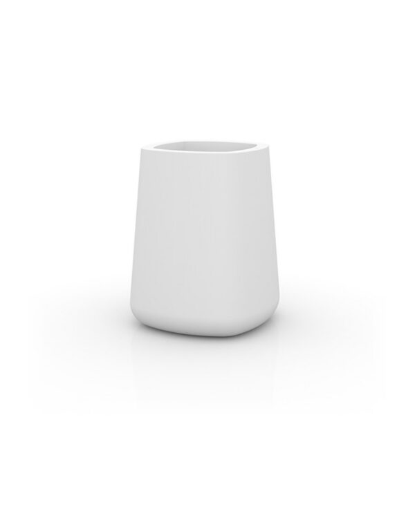 grand pot extérieur design Ulm Vondom pot carré haut 74 cm coloris blanc
