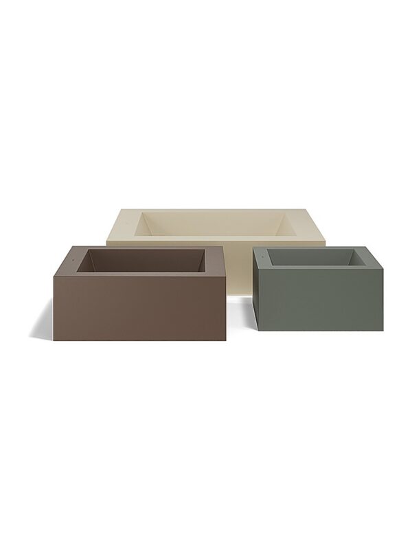 jardinière basse extérieur jardinière carrée basse Vondom fond blanc