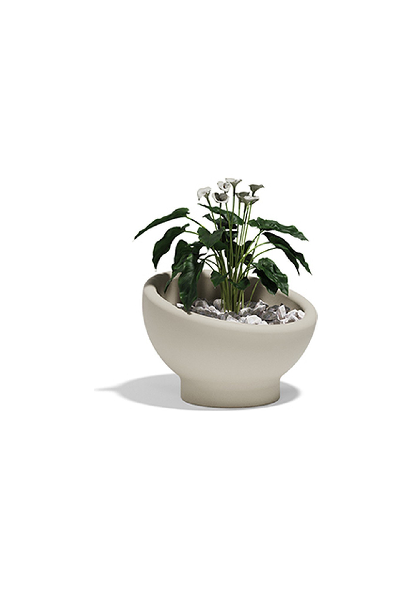 Jardinière Luna en polyéthylène au design contemporain par Ramón Esteve x Vondom jardinière Luna Vondom coloris écru