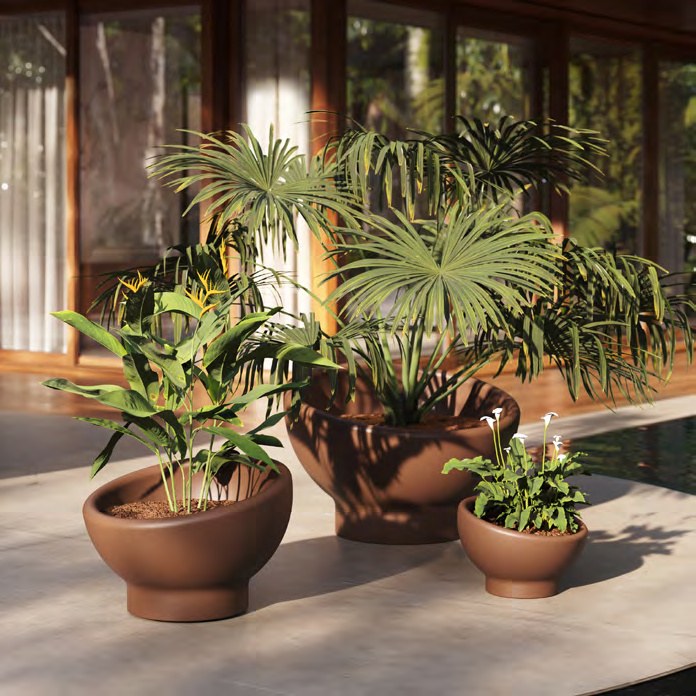 jardinière Luna Vondom en situation, photo d'ambiance
