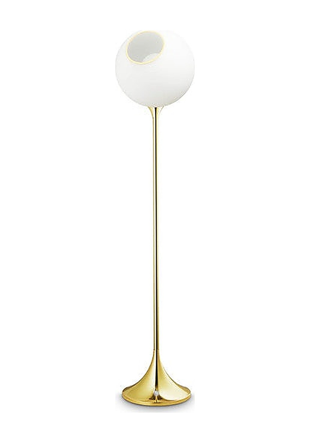 Lampadaire Ballroom en verre soufflé par Design by Us lampadaire Ballroom Design by Us, coloris White Snow (blanc), base dorée