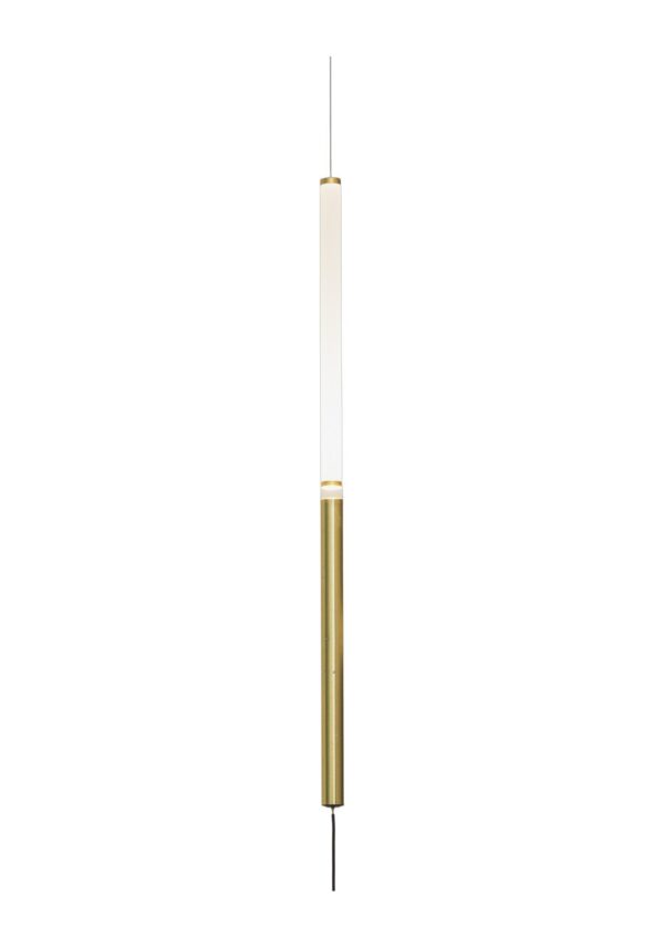 lampadaire Equilibrio OliveLab, finition laiton satiné, fond blanc