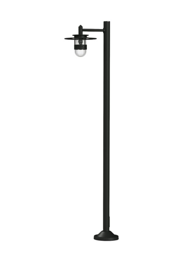 lampadaire extérieur Kent une tête en aluminium gris anthracite, rendu sur fond blanc