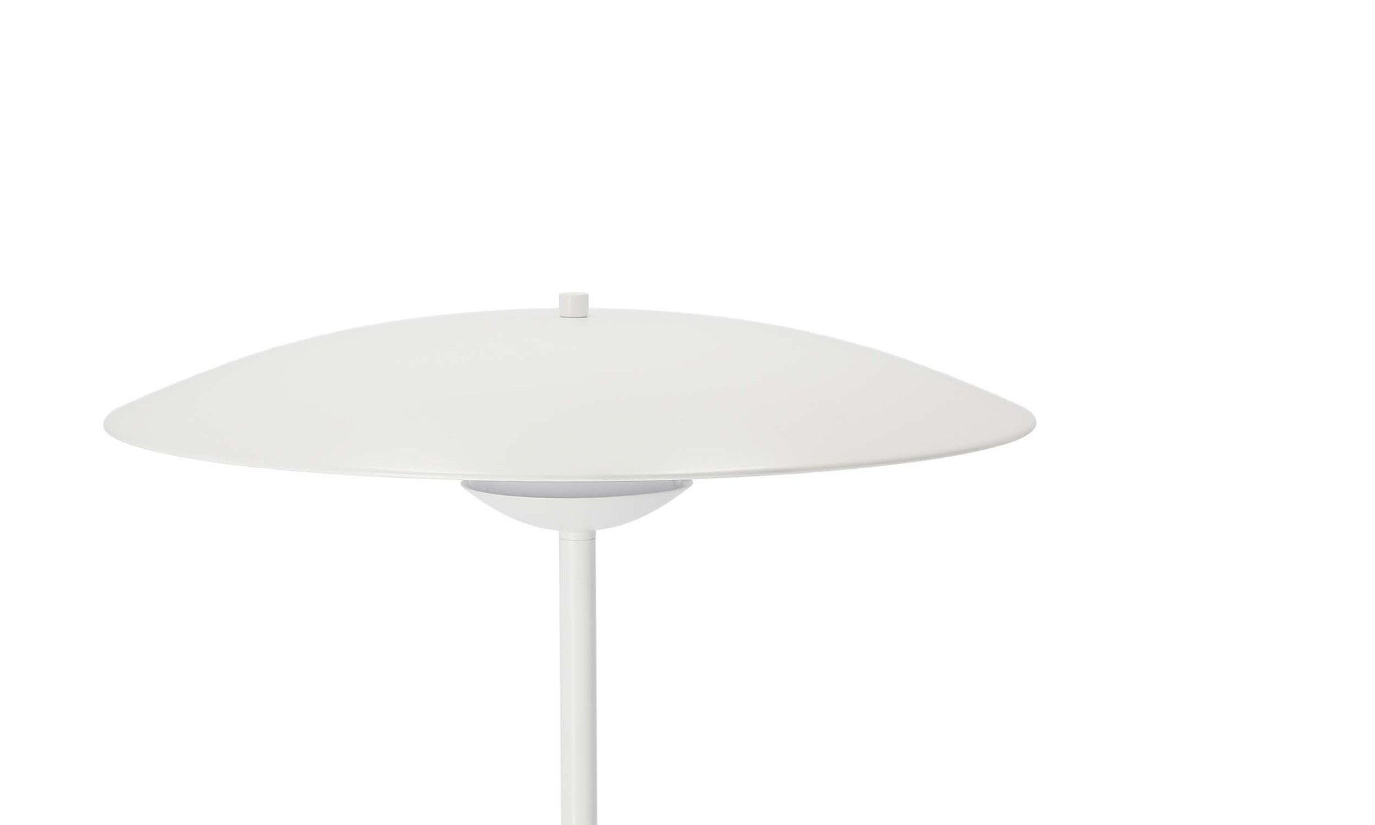 Lampadaire LED blanc à disque en métal, style scandinave, 140 cm lampadaire LED blanc détail du disque en métal blanc mat