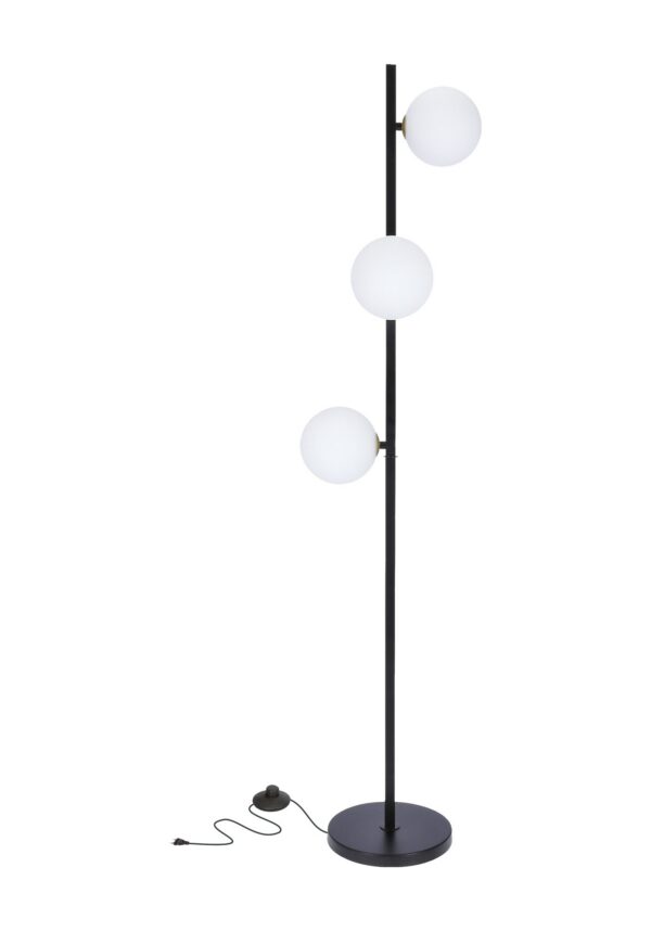 lampadaire trois globes opale version globes opale sur fond blanc