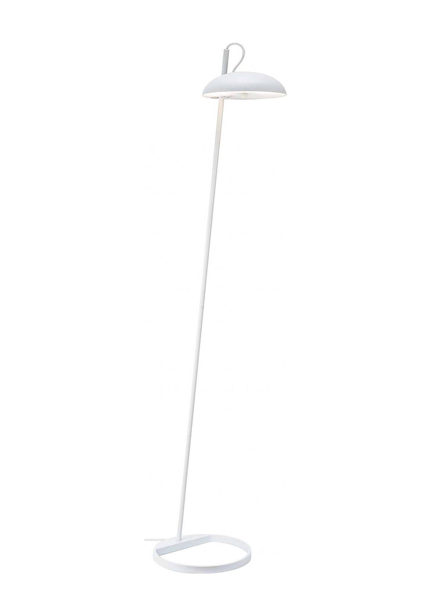 Lampadaire Versale inclinable à abat-jour rond par Design For The People lampadaire Versale blanc inclinable sur fond blanc