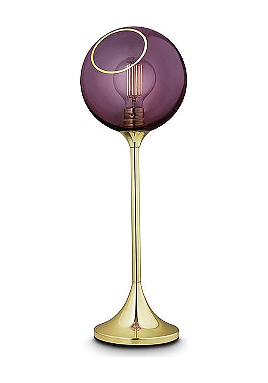 Lampe à poser Ballroom en verre soufflé par Design by Us lampe à poser Ballroom Design by Us, coloris Purple Rain (violet), base dorée