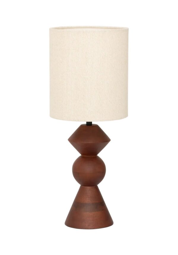 lampe à poser bois Tre Urban Nature Culture, rendu sur fond blanc