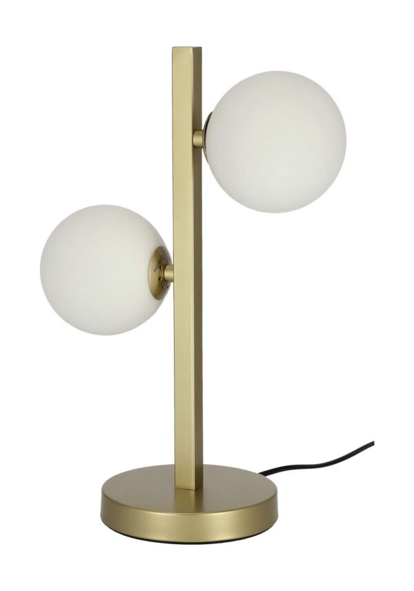 lampe à poser globes opale sur fond blanc