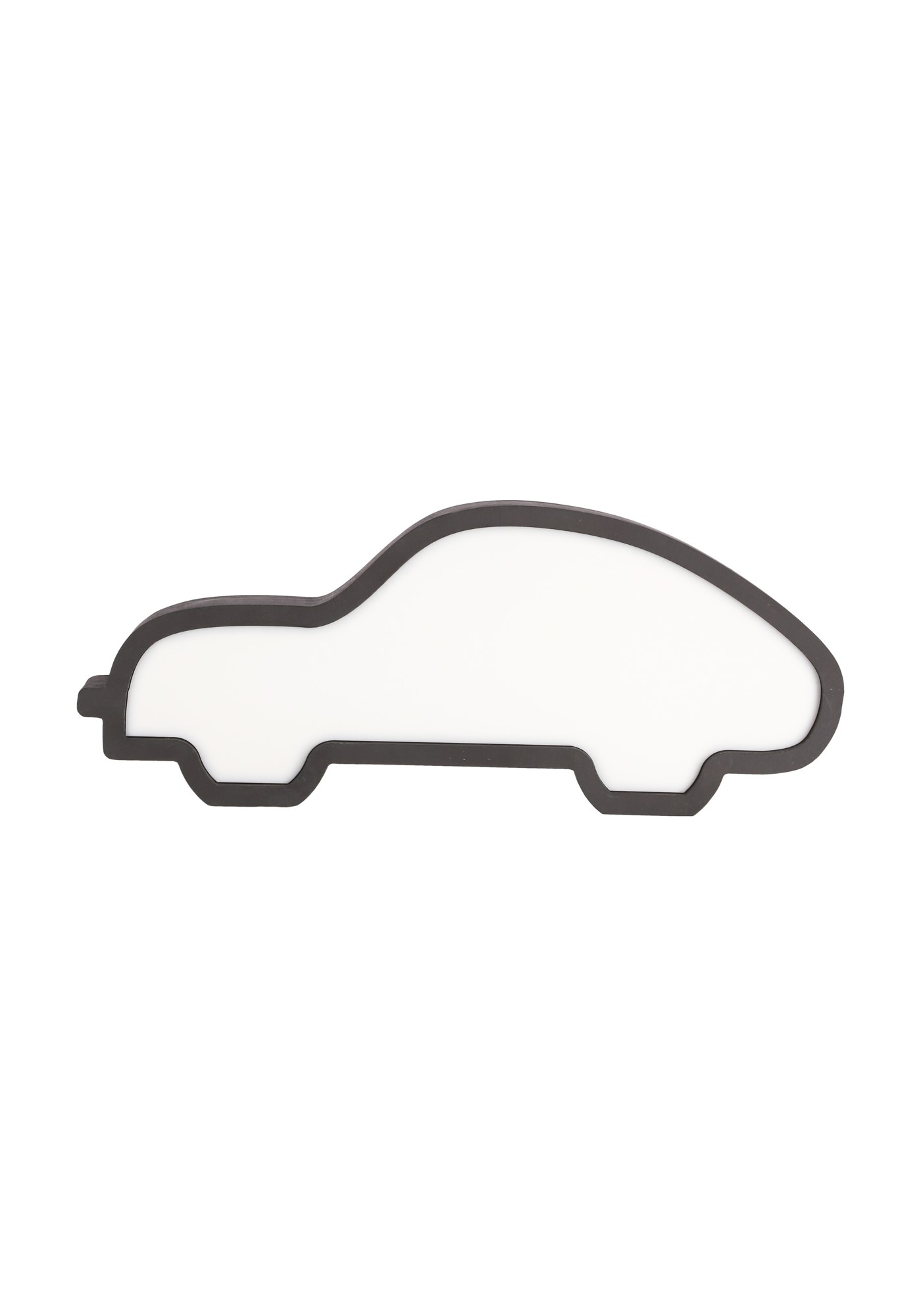 Lampe à poser voiture en bois pour chambre d'enfant, lumière LED lampe à poser voiture enfant noire en bois sur fond blanc