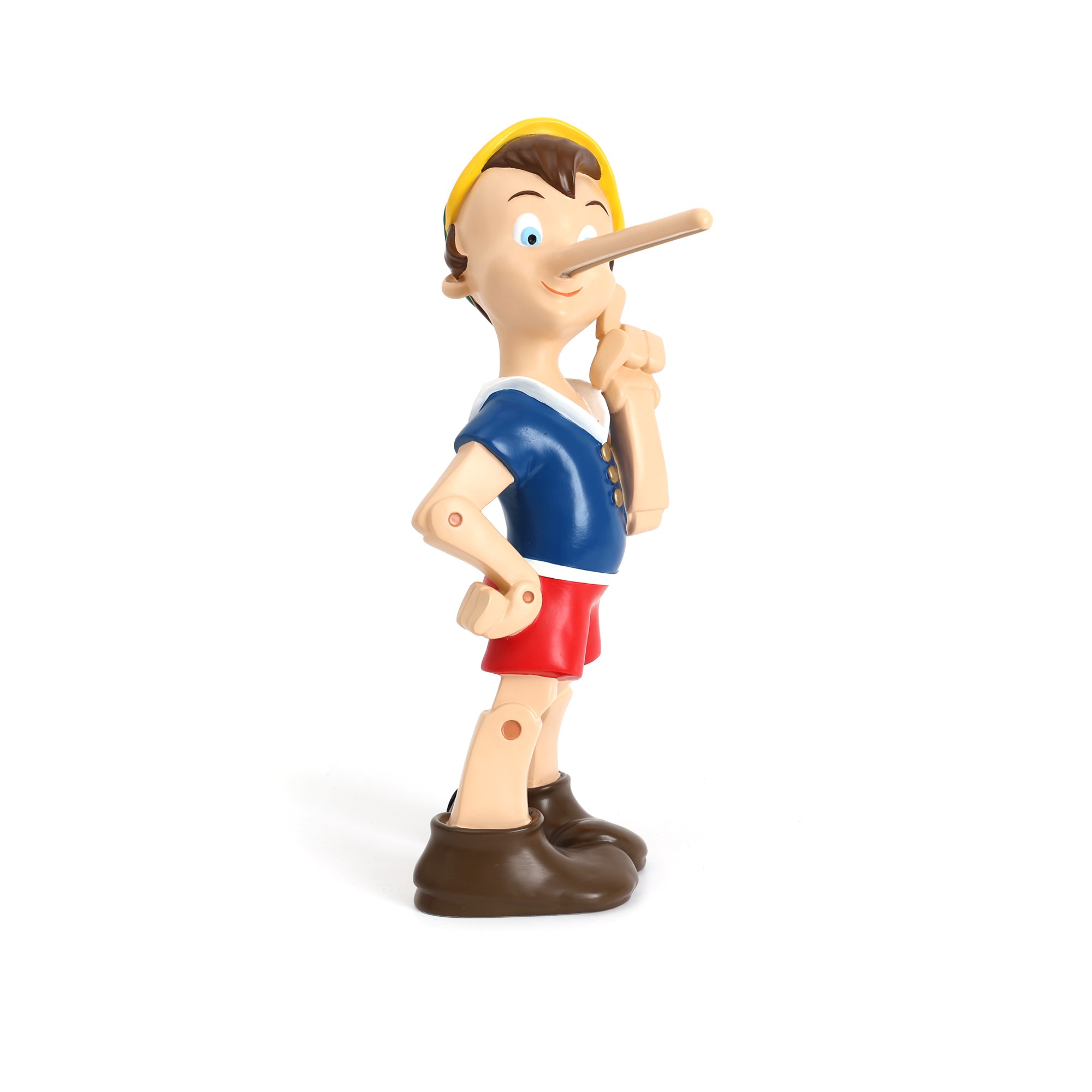 Lampe Pinocchio The Liar rechargeable par Seletti Vue latérale de la lampe Pinocchio The Liar et de son nez allongé
