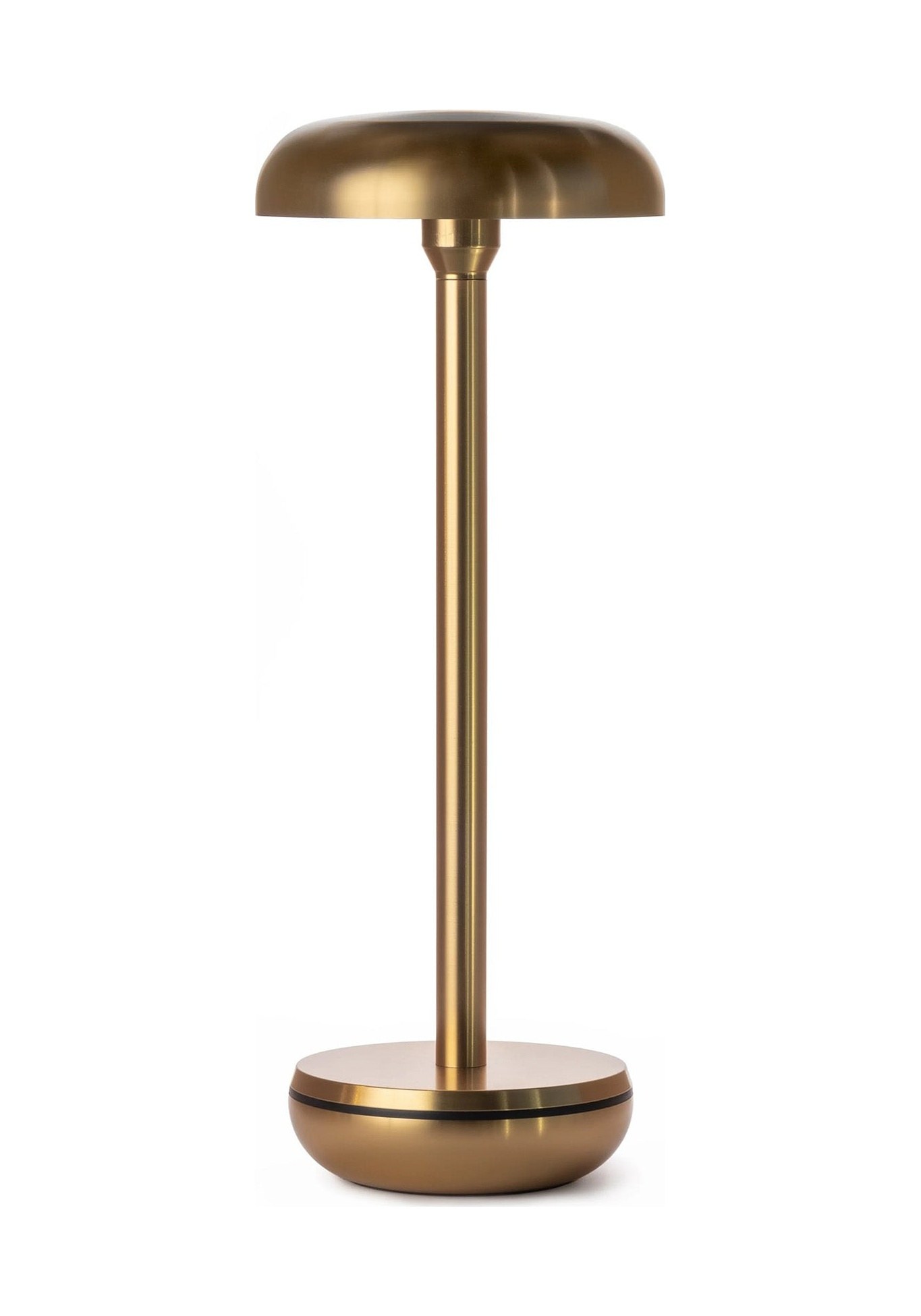 Lampe rechargeable Air par Humble, aluminium, 8 finitions lampe rechargeable Air Humble, finition Gold, pied doré et abat-jour aluminium doré