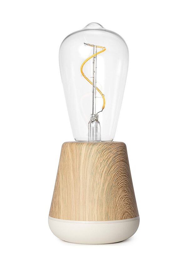 lampe rechargeable One Humble, finition Oak, base claire aux veinures de chêne