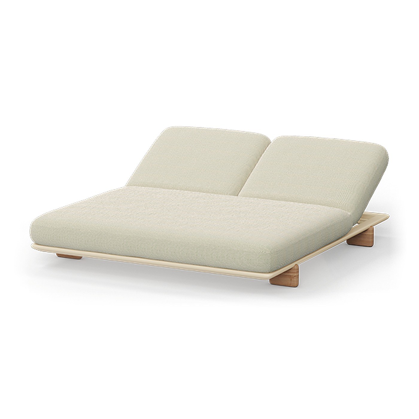 lit de jardin Milos Vondom sans toit, coloris crème