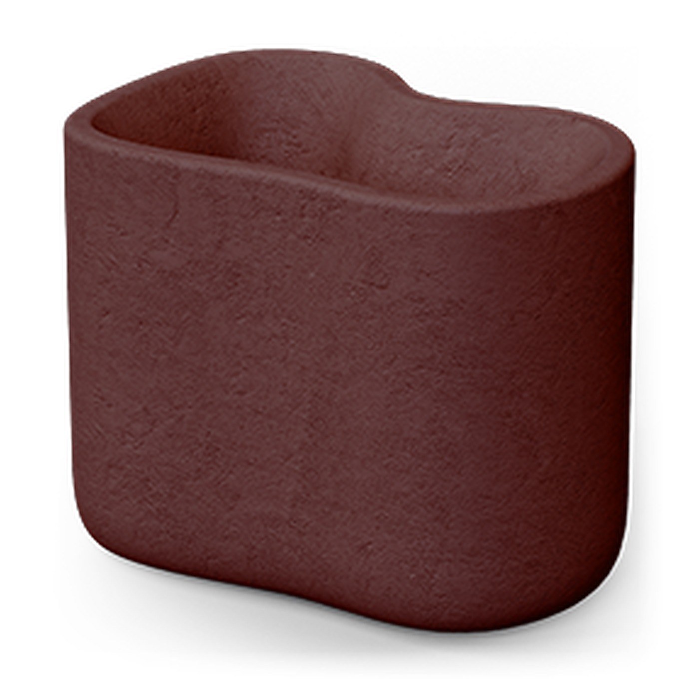 Nano jardinière Milos en polyéthylène au design contemporain par Jean-Marie Massaud x Vondom nano jardinière Milos Vondom, petite, coloris grenat