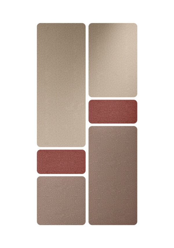 panneau acoustique B-sound Bralco, composition murale de six panneaux en tissu, fond blanc