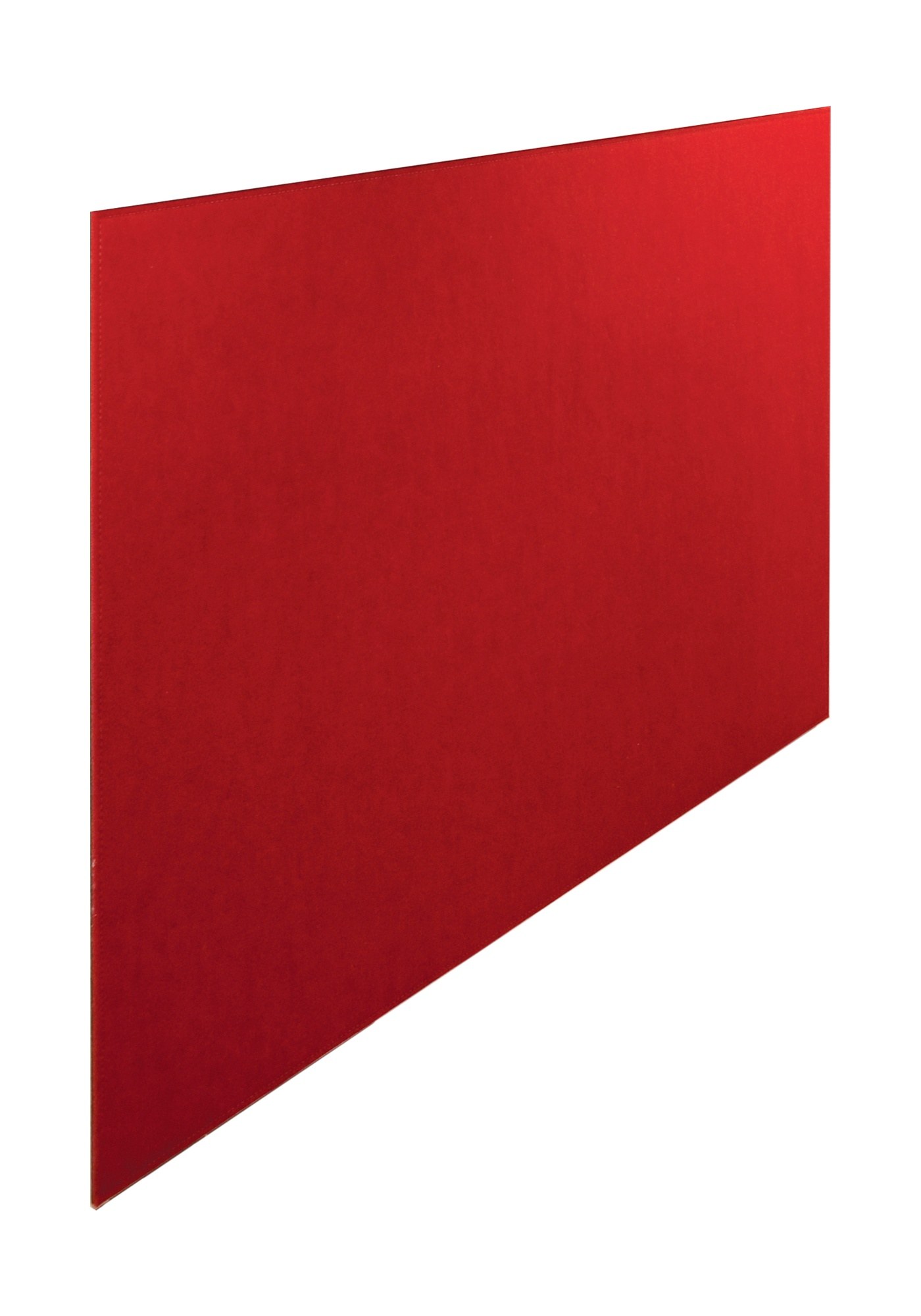 Panneau acoustique mural BuzziBack par BuzziSpace panneau acoustique mural BuzziBack rouge en feutre, vue de trois quarts, fond blanc